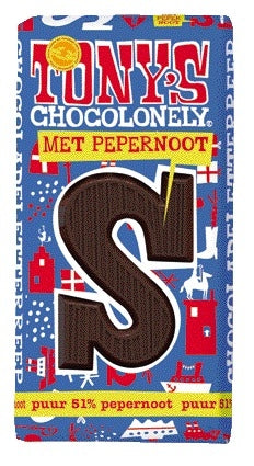 Tonys Chocolonely - Lettre au chocolat pur pain d'épices S 180gr