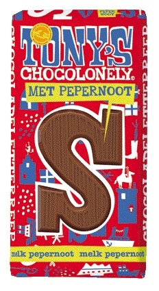 Tony's Chocolonely - Pain d'épices au lait et lettre au chocolat S 180gr | 15 pièces