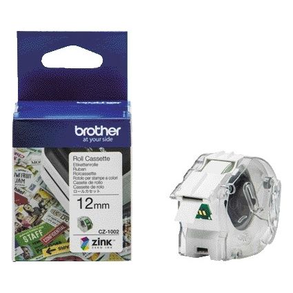 Brother -  Etiket CZ-1002 multifunctioneel 12mm 1 rol á 5m wit