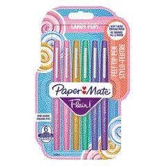 Paper Mate - Fineliner Flair Candy Pop! blister moyen assorti de 6 pièces