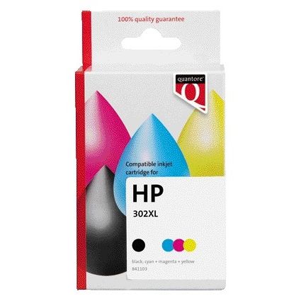 Quantore - Tintenpatronen-Alternative für X4D37AE 302XL Schwarz + Farbe