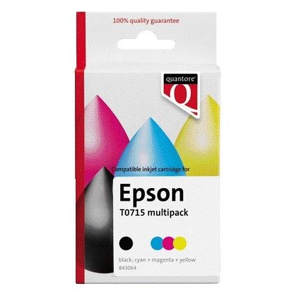 Quantore -  Inktcartridge epson t071540 zwart kleur | 12 stuks