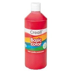Creall -  Plakkaatverf  basic donkerrood 500ml