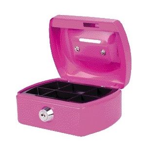 Pavo - Tirelire avec fente pour monnaie 125x95x60mm rose