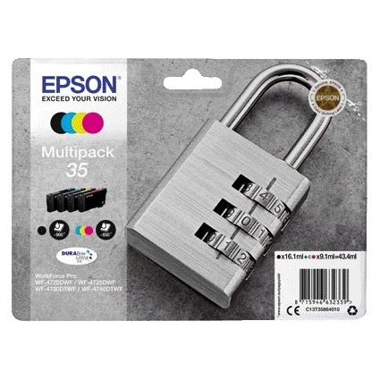 Epson - Cartouche d'encre 35 T3586 noire + 3 couleurs
