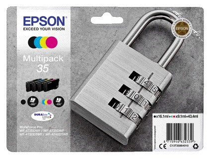Epson - Cartouche d'encre 35 T3586 noire + 3 couleurs
