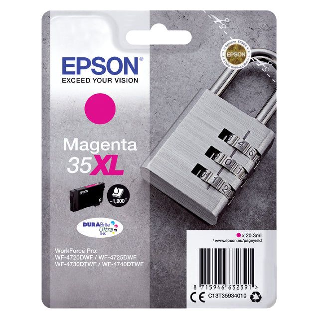 Epson - inktcartridge 35XL, 20,3 ml, OEM C13T35934010, magenta