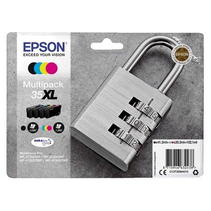Epson - Tintenpatrone 35XL T3596 Schwarz + 3 Farben