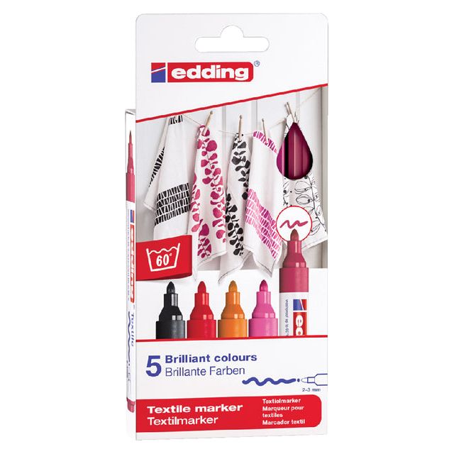 Edding - ViltStift edding 4500 textile autour de 2 à 3 mm de TSA chaud