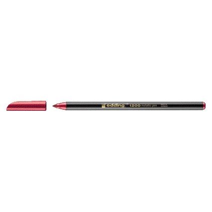 Edding - Fineliner 1200 072 feines Metallic-Rot | 10 Stück