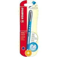 Stabilo - Stylo roller travailleur coloré 2019/41 M bleu blister de 1 pièce