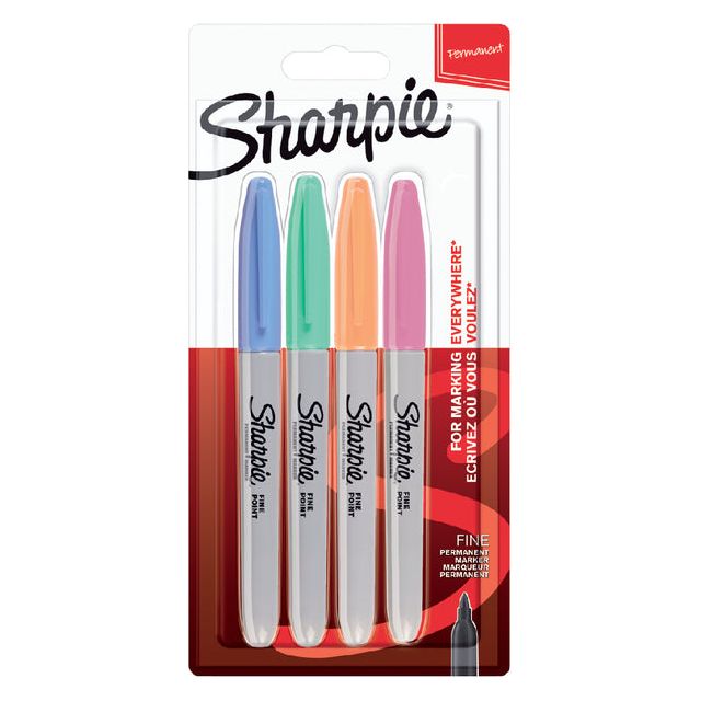 Sharpie - le marqueur permanent pastel, boursoue de 4 pièces