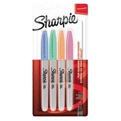 Sharpie -  Viltstift ie rond fine pastel assorti blister à 4 stuks