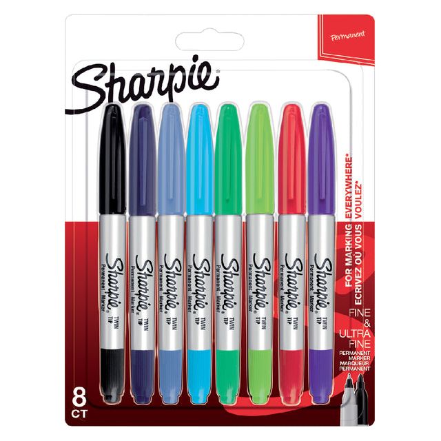 Sharpie - Viltstift ie twin tip uf en f assorti