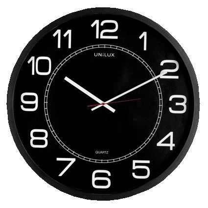 UNILUX - Horloge murale Mega Ø 57,5cm noire
