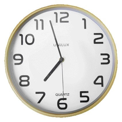 UNILUX - Horloge murale bois baltique blanc