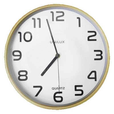 UNILUX - Horloge murale bois baltique blanc