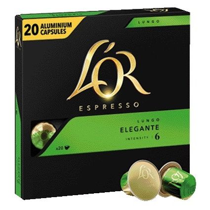 L'or - Tasses à café expresso Lungo Elegante 20 pièces