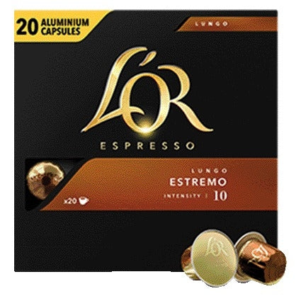 Douwe Egberts - Tasses à café L'Or expresso Lungo Estremo 20 pièces