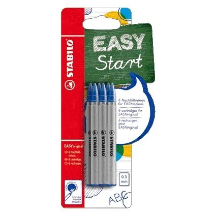 Stabilo -  Rollerpenvulling easyoriginal f 6st blauw | 10 stuks