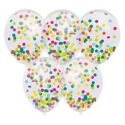 Haza - Ballons confettis 5 pièces