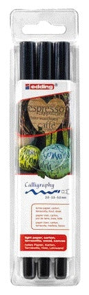 Edding - Stylo calligraphie 1255 ligne noire 2.0 3.5 5.0mm blister de 3 pcs