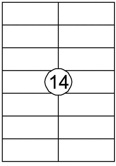 Quantore -  Etiket 105x42.4mm 1400st | 10 stuks