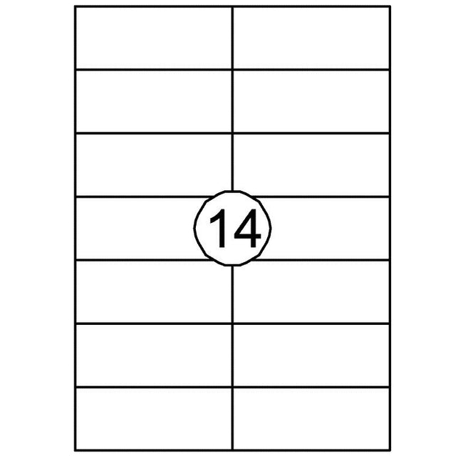 Quantore -  Etiket 105x42.4mm 1400 stuks