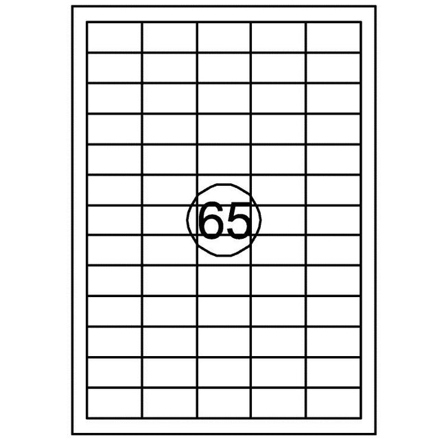 Quantore - Étiquette 38,1mmx21,2mm 6500 pièces