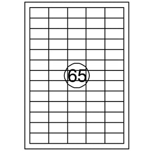 Quantore -  Etiket 38.1x21.2mm 6500st | 10 stuks