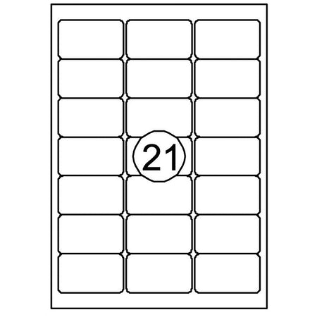 Quantore - Étiquette 63,5x38,1mm 2100 pièces