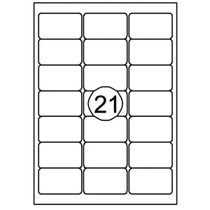 Quantore - Étiquette 63,5x38,1mm 2100 pièces