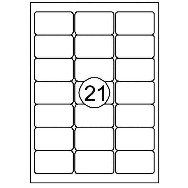 Quantore - Étiquette 63,5x38,1mm 2100 pièces