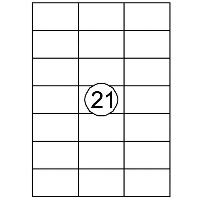 Quantore - Étiquette 70x42,3mm 2100 pièces