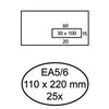 Quantore - Enveloppe 110x220mm fenêtre 3x10cm droite autocollante 25 pièces