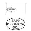 Quantore - Enveloppe 110x220mm fenêtre 3x10cm gauche 500 pièces