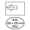 Hermes - Umschlag EA5 156x220mm Fenster 4X11links 500 Stück