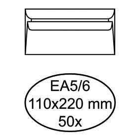 Quantore - Briefumschlagbank EA5/6 110x220mm selbstklebend weiß 50 Stück