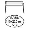 Hermes - Banque d'enveloppes EA5/6 110x220mm autocollant blanc pack de 50 pièces