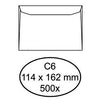 Quantore - Banque d'enveloppes C6 114x162mm blanc 500 pièces