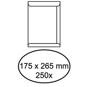 IEZZY -  Envelop akte 175x265mm zelfklevend 100gr wit 250 stuks