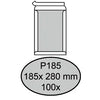 Quantore - Carton enveloppe dos P185 185x280mm autocollant blanc 100 pièces