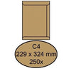 Quantore - Enveloppe certificat C4 229x324mm kraft marron 250 pièces