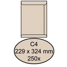 Quantore - Umschlag Urkunde C4 229x324mm Creme Kraft 250 Stück
