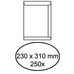 IEZZY - Umschlagurkunde 230x310mm selbstklebend 100gr weiß 250 Stück