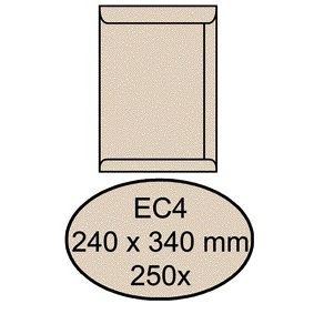 Quantore - Enveloppe acte EC4 240x340mm kraft crème 250 pièces