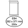 Quantore - Enveloppe acte EB4 262x371mm autocollante blanc 250 pièces