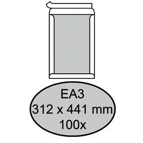 Quantore -  Envelop bordrug EA3 312x441mm zelfklevend wit 100 stuks