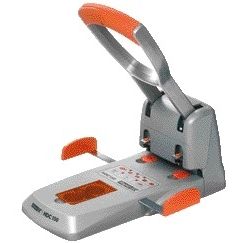 Rapid – Supreme HDC150/2 robuster 2-Loch-Locher, 150 Blatt, silber/orange
