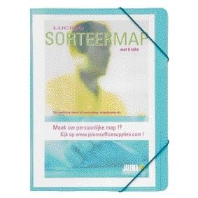 Jalema - Sortiermappe Djois personalisierbar A4 6 Tabs blau